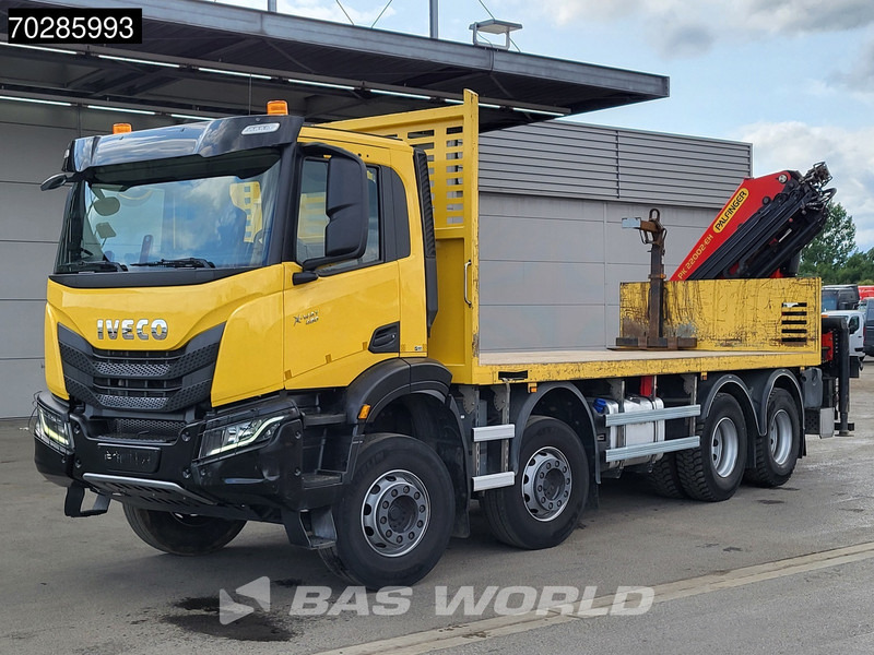 Бордови камион, Камион с кран Iveco X-Way 480 8X4 Palfinger PK22002 EH Kran Crane Rotator Retarder Euro 6: снимка 9