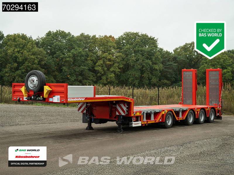 Kässbohrer LB4E 4 axles Hydr. Ramps 620cm-Extendable Lift+ 2x Steering Axle - Нискорамна площадка полуремарке: снимка 1 Kässbohrer LB4E 4 axles Hydr. Ramps 620cm-Extendable Lift+ 2x Steering Axle - Нискорамна площадка полуремарке: снимка 1