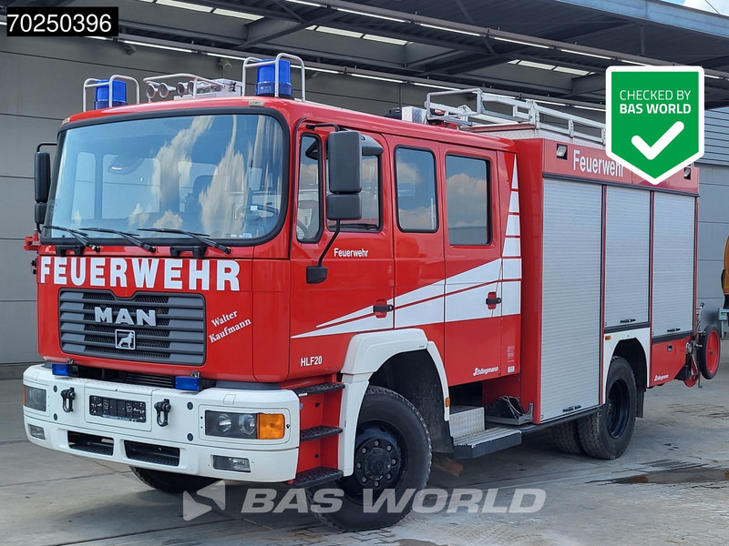 MAN TGA 14.284 4X4 4x4 Manual Schlingmann LF16/12 pump Feuerwehr Steelsuspension Euro 2 - Пожарна кола: снимка 1 MAN TGA 14.284 4X4 4x4 Manual Schlingmann LF16/12 pump Feuerwehr Steelsuspension Euro 2 - Пожарна кола: снимка 1