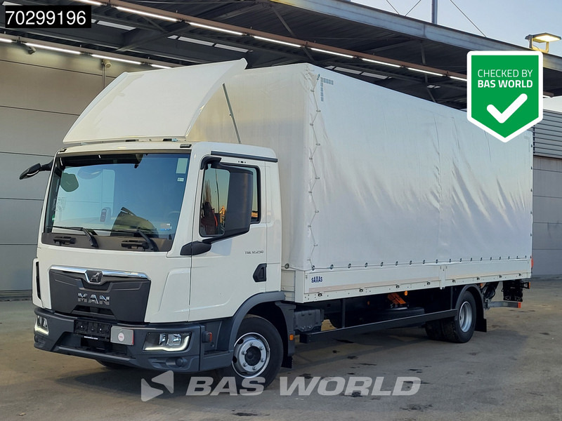 MAN TGL 12.250 4X2 LIKE NEW! 12tonner Curtainsider 1500kg Ladebordwand Euro 6 - Камион с брезент: снимка 1 MAN TGL 12.250 4X2 LIKE NEW! 12tonner Curtainsider 1500kg Ladebordwand Euro 6 - Камион с брезент: снимка 1