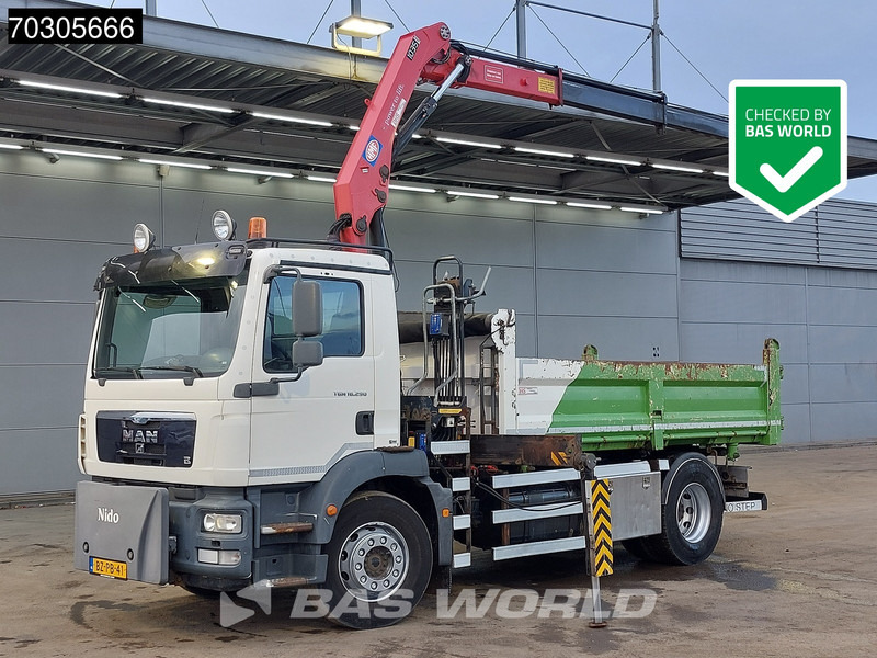 MAN TGM 18.290 4X2 HMF1035-K2 Crane Kran 6m3 3-side tipper Automatic Euro 5 - Самосвал камион, Камион с кран: снимка 1 MAN TGM 18.290 4X2 HMF1035-K2 Crane Kran 6m3 3-side tipper Automatic Euro 5 - Самосвал камион, Камион с кран: снимка 1