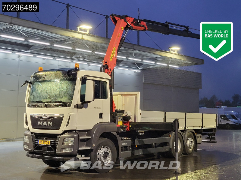 MAN TGS 26.360 TGS 6X2 NL-Truck Palfinger PK17.001 Crane Kran Lift+Steering-Axle Navi Euro 6 Palfinger - Бордови камион, Камион с кран: снимка 1 MAN TGS 26.360 TGS 6X2 NL-Truck Palfinger PK17.001 Crane Kran Lift+Steering-Axle Navi Euro 6 Palfinger - Бордови камион, Камион с кран: снимка 1