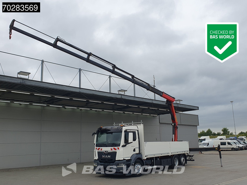 MAN TGS 26.470 6X2 Palfinger PK22002-EH Kran Crane Liftachse Navi Euro 6 - Бордови камион, Камион с кран: снимка 1 MAN TGS 26.470 6X2 Palfinger PK22002-EH Kran Crane Liftachse Navi Euro 6 - Бордови камион, Камион с кран: снимка 1