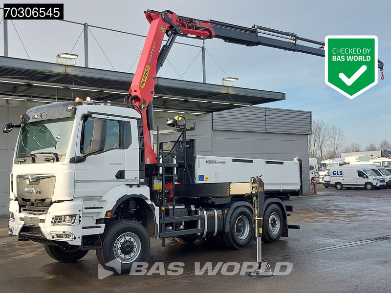 MAN TGS 28.520 6X4 NEW Palfinger PK24001 SLD 5 Kran 2-way tipper Retarder Lift+Steering Axle - Самосвал камион, Камион с кран: снимка 1 MAN TGS 28.520 6X4 NEW Palfinger PK24001 SLD 5 Kran 2-way tipper Retarder Lift+Steering Axle - Самосвал камион, Камион с кран: снимка 1