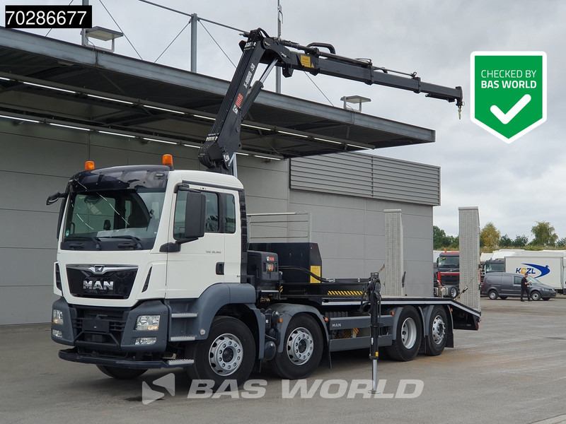 MAN TGS 35.360 8X2 HIAB X-Hiduo 158 BS-3 Crane Lift+lenkasche Machine transporter Euro 6 - Автовоз камион, Камион с кран: снимка 1 MAN TGS 35.360 8X2 HIAB X-Hiduo 158 BS-3 Crane Lift+lenkasche Machine transporter Euro 6 - Автовоз камион, Камион с кран: снимка 1