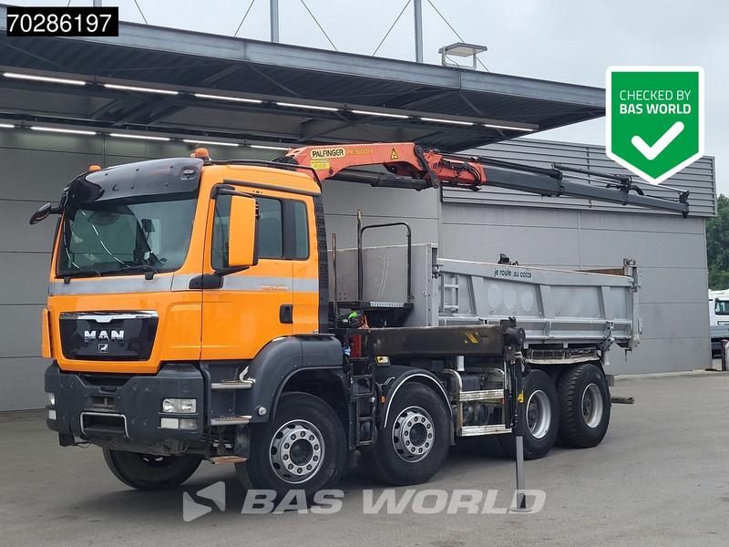 MAN TGS 35.400 8X4 Palfinger PK16001 K Kran Crane Retarder Big-Axle 2-Way tipper Euro 6 - Самосвал камион, Камион с кран: снимка 1 MAN TGS 35.400 8X4 Palfinger PK16001 K Kran Crane Retarder Big-Axle 2-Way tipper Euro 6 - Самосвал камион, Камион с кран: снимка 1