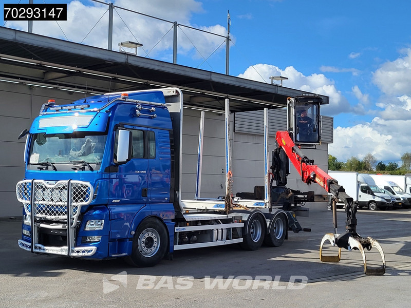 MAN TGX 33.580 TGX 6X4 Palfinger Epsilon Wood crane Holztransport Retarder Navi Xenon Euro 6 - Камион за дърва, Камион с кран: снимка 5 MAN TGX 33.580 TGX 6X4 Palfinger Epsilon Wood crane Holztransport Retarder Navi Xenon Euro 6 - Камион за дърва, Камион с кран: снимка 5