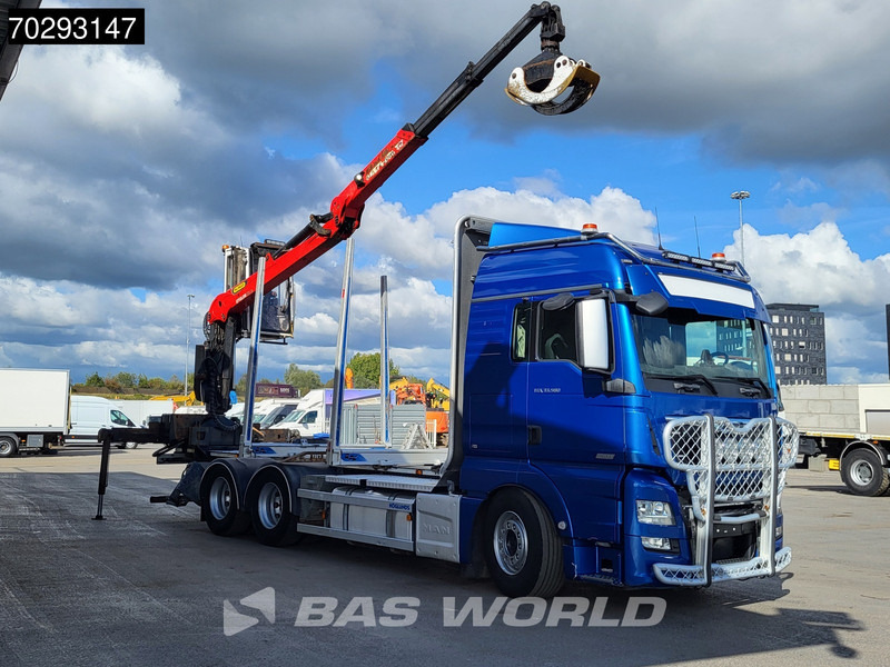MAN TGX 33.580 TGX 6X4 Palfinger Epsilon Wood crane Holztransport Retarder Navi Xenon Euro 6 - Камион за дърва, Камион с кран: снимка 3 MAN TGX 33.580 TGX 6X4 Palfinger Epsilon Wood crane Holztransport Retarder Navi Xenon Euro 6 - Камион за дърва, Камион с кран: снимка 3