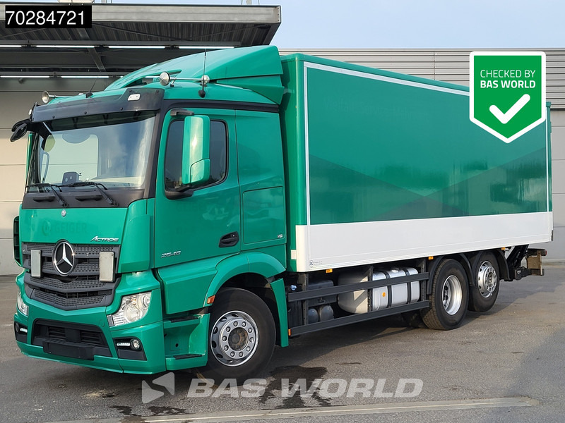 Mercedes-Benz Actros 2545 6X2 1500kg Ladebordwand Retarder Automatic Liftachse ACC Euro 6 - Камион фургон: снимка 1 Mercedes-Benz Actros 2545 6X2 1500kg Ladebordwand Retarder Automatic Liftachse ACC Euro 6 - Камион фургон: снимка 1