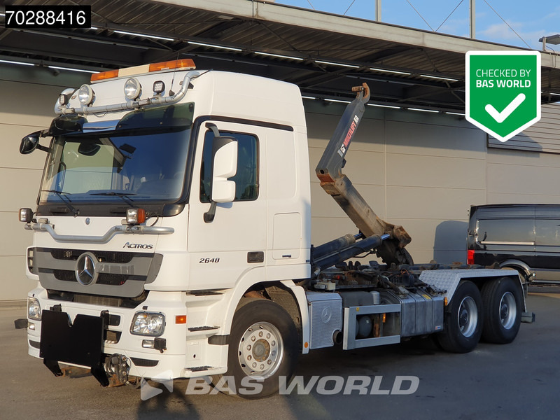 Mercedes-Benz Actros 2648 Actros 6X4 HIAB XR20SL56 Hooklift Big-Axle Automatic Euro 5 - Мултилифт с кука камион: снимка 1 Mercedes-Benz Actros 2648 Actros 6X4 HIAB XR20SL56 Hooklift Big-Axle Automatic Euro 5 - Мултилифт с кука камион: снимка 1