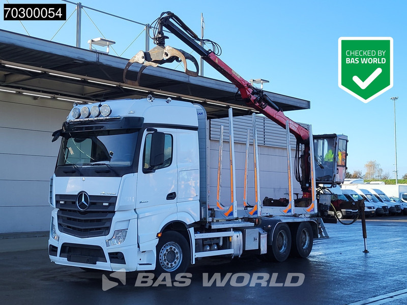 Mercedes-Benz Actros 2663 Actros 6X4 Timber truck FTG V10CX.81 wood crane Big-Axle Automatic Euro 6 - Камион за дърва, Камион с кран: снимка 1 Mercedes-Benz Actros 2663 Actros 6X4 Timber truck FTG V10CX.81 wood crane Big-Axle Automatic Euro 6 - Камион за дърва, Камион с кран: снимка 1