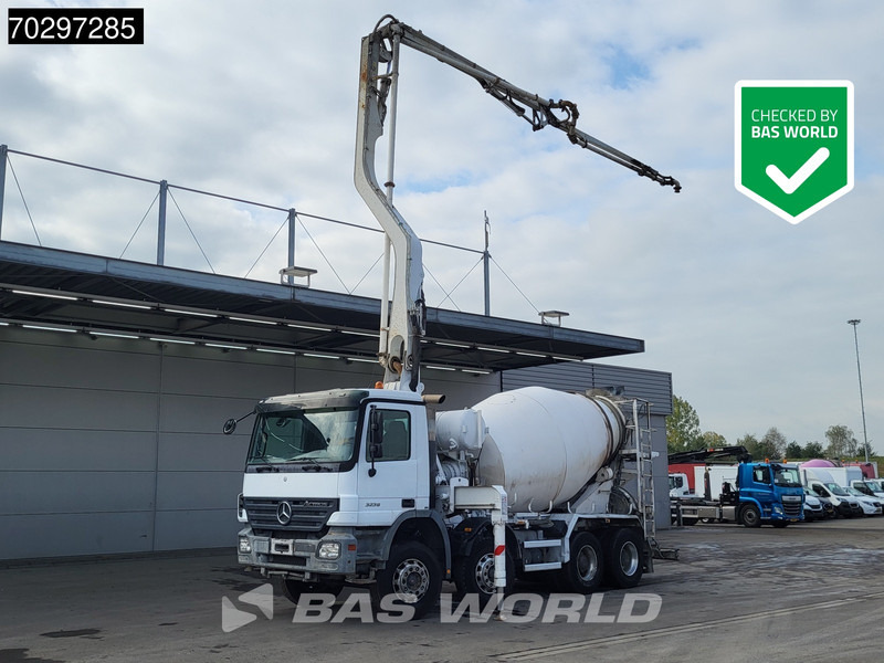 Mercedes-Benz Actros 3241 8X4 7m3 Putzmeister Mixer Big-Axle Steelsuspension Automatic Pompe+Mixer Euro 3 - Бетон помпа: снимка 1 Mercedes-Benz Actros 3241 8X4 7m3 Putzmeister Mixer Big-Axle Steelsuspension Automatic Pompe+Mixer Euro 3 - Бетон помпа: снимка 1