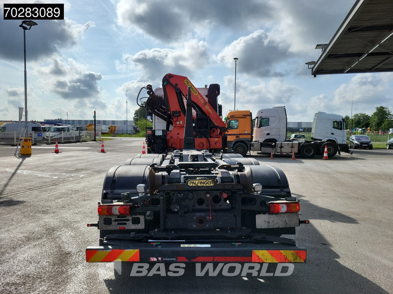 Мултилифт с кука камион, Камион с кран Mercedes-Benz Actros 3245 Actros 8X4 Palfinger PK22002 EH Crane 17tons hooklift Big-Axle Lift+Lenkachse Navi Euro 6: снимка 13