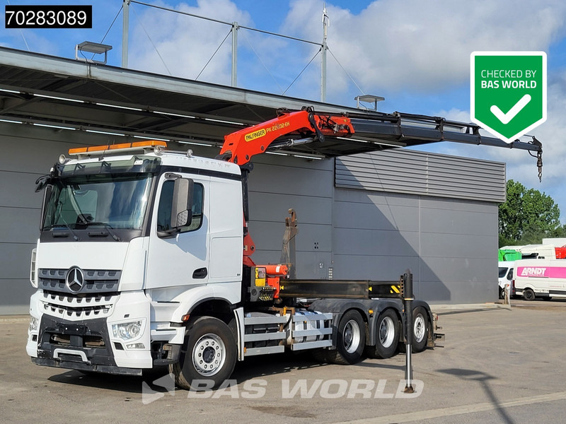 Mercedes-Benz Actros 3245 Actros 8X4 Palfinger PK22002 EH Crane 17tons hooklift Big-Axle Lift+Lenkachse Navi Euro 6 - Мултилифт с кука камион, Камион с кран: снимка 1 Mercedes-Benz Actros 3245 Actros 8X4 Palfinger PK22002 EH Crane 17tons hooklift Big-Axle Lift+Lenkachse Navi Euro 6 - Мултилифт с кука камион, Камион с кран: снимка 1