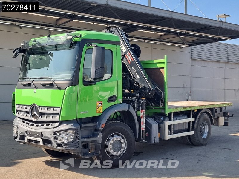 Бордови камион, Камион с кран Mercedes-Benz Arocs 1830 4X2 Hiab 122 ES-3 HIPRO Kran Crane Big-Axle Euro 6: снимка 7
