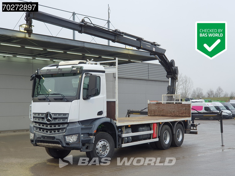 Mercedes-Benz Arocs 2636 6X4 Hiab 144 E-3 Hipro Kran Crane Remote Full Steel Euro 6 - Бордови камион, Камион с кран: снимка 1 Mercedes-Benz Arocs 2636 6X4 Hiab 144 E-3 Hipro Kran Crane Remote Full Steel Euro 6 - Бордови камион, Камион с кран: снимка 1