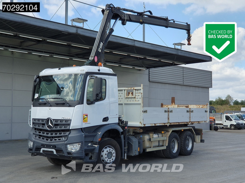 Mercedes-Benz Arocs 2636 Arocs 6X4 8m3 Forez Bennes Tipper HIAB 144 B-2 Hiduo Crane Steelsuspension Automatic Euro 6 - Самосвал камион, Камион с кран: снимка 1 Mercedes-Benz Arocs 2636 Arocs 6X4 8m3 Forez Bennes Tipper HIAB 144 B-2 Hiduo Crane Steelsuspension Automatic Euro 6 - Самосвал камион, Камион с кран: снимка 1