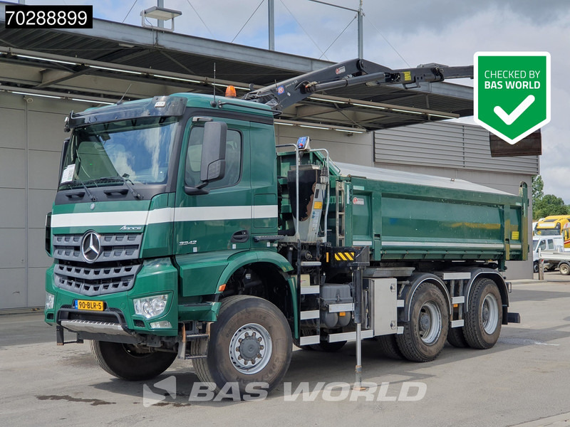 Mercedes-Benz Arocs 3342 Arocs 6X6 NL-Truck HMF 1643 Z-Crane Kran Steering Axle Big-Axle Euro 6 - Самосвал камион, Камион с кран: снимка 1 Mercedes-Benz Arocs 3342 Arocs 6X6 NL-Truck HMF 1643 Z-Crane Kran Steering Axle Big-Axle Euro 6 - Самосвал камион, Камион с кран: снимка 1