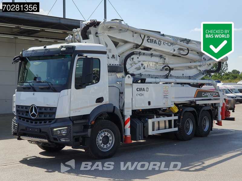 Mercedes-Benz Arocs 3343 6X4 CIFA K40H Carbotech Pump 5 arm Big-Axle Navi Euro 6 - Бетон помпа: снимка 1 Mercedes-Benz Arocs 3343 6X4 CIFA K40H Carbotech Pump 5 arm Big-Axle Navi Euro 6 - Бетон помпа: снимка 1