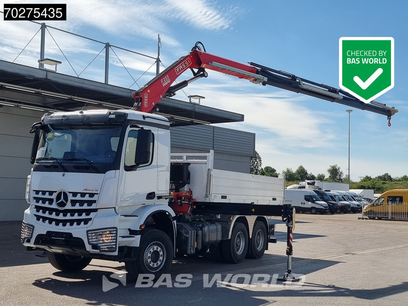 Mercedes-Benz Arocs 3348 6X4 Fassi F255A2.24 Kran Crane 9m3 3-Sided Tipper Big-Axle Euro 6 - Самосвал камион, Камион с кран: снимка 1 Mercedes-Benz Arocs 3348 6X4 Fassi F255A2.24 Kran Crane 9m3 3-Sided Tipper Big-Axle Euro 6 - Самосвал камион, Камион с кран: снимка 1