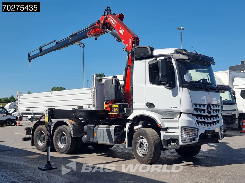 Mercedes-Benz Arocs 3348 6X4 Fassi F255A2.24 Kran Crane 9m3 3-Sided Tipper Big-Axle Euro 6 - Самосвал камион, Камион с кран: снимка 3 Mercedes-Benz Arocs 3348 6X4 Fassi F255A2.24 Kran Crane 9m3 3-Sided Tipper Big-Axle Euro 6 - Самосвал камион, Камион с кран: снимка 3