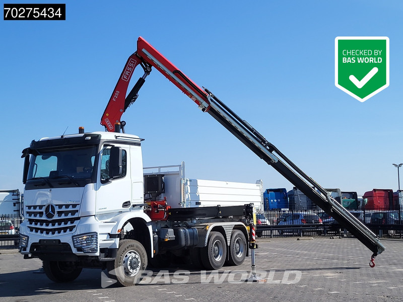 Mercedes-Benz Arocs 3348 6X6 Fassi F255A.2.24 xe-dynamic Kran Dreiseitenkipper Navi Euro 6 - Самосвал камион, Камион с кран: снимка 1 Mercedes-Benz Arocs 3348 6X6 Fassi F255A.2.24 xe-dynamic Kran Dreiseitenkipper Navi Euro 6 - Самосвал камион, Камион с кран: снимка 1