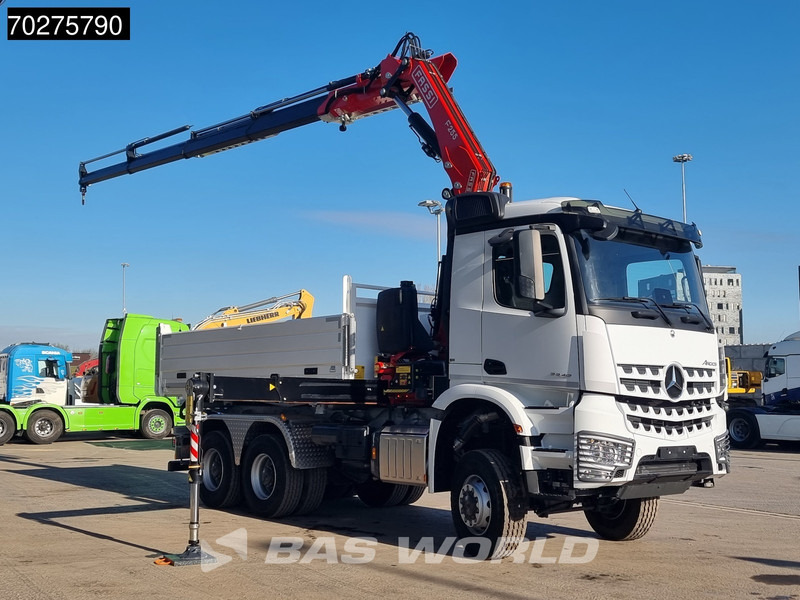 Mercedes-Benz Arocs 3348 6X6 Full Steel Retarder Fassi 25T/M Crane Kran Euro 6 - Самосвал камион, Камион с кран: снимка 3 Mercedes-Benz Arocs 3348 6X6 Full Steel Retarder Fassi 25T/M Crane Kran Euro 6 - Самосвал камион, Камион с кран: снимка 3