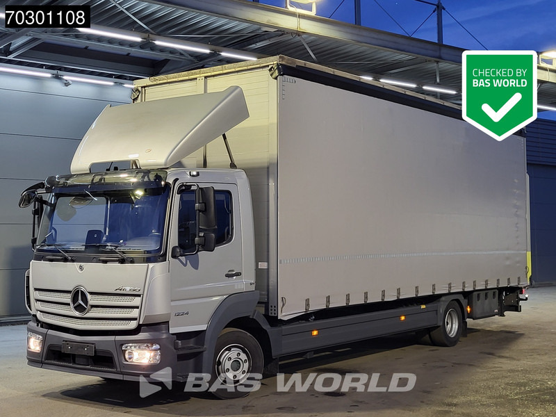 Mercedes-Benz Atego 1224 4X2 280cm height box 1500kg Ladebordwand Automatic Euro 6 - Камион с брезент: снимка 1 Mercedes-Benz Atego 1224 4X2 280cm height box 1500kg Ladebordwand Automatic Euro 6 - Камион с брезент: снимка 1