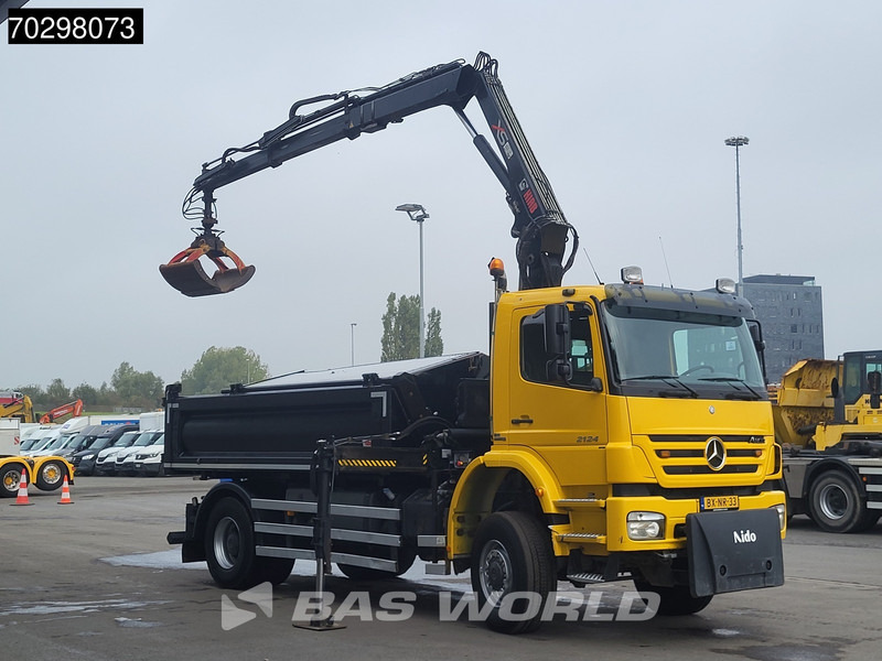 Mercedes-Benz Axor 2124 Axor 4X4 HIAB 122 B-2 HIDUO Crane Tipper Full Steel Big-Axle Euro 5 - Самосвал камион, Камион с кран: снимка 3 Mercedes-Benz Axor 2124 Axor 4X4 HIAB 122 B-2 HIDUO Crane Tipper Full Steel Big-Axle Euro 5 - Самосвал камион, Камион с кран: снимка 3