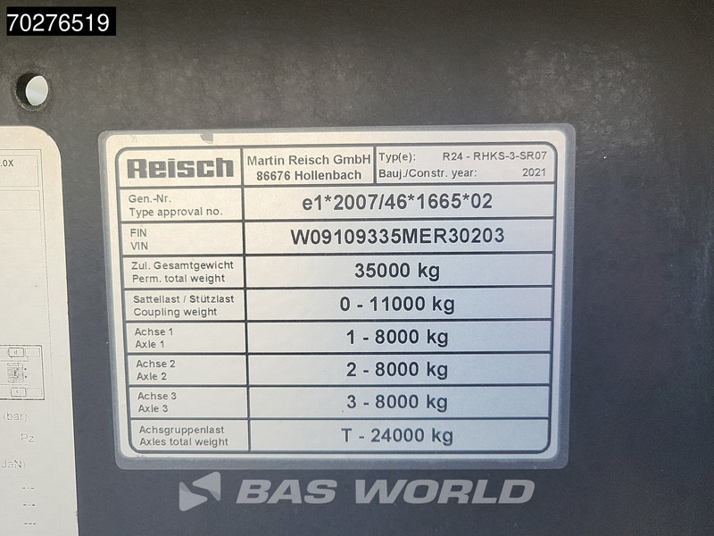 Самосвал полуремарке Reisch R24-RHKS-3-SR07 3 axles TRAK Hydrodrive 28M3 Liftachse: снимка 18