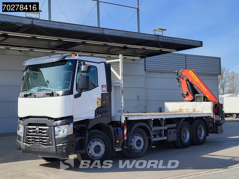 Бордови камион, Камион с кран Renault C 430 8X4 Palfinger PK33002EH Kran Crane Big Axle Euro 6: снимка 10