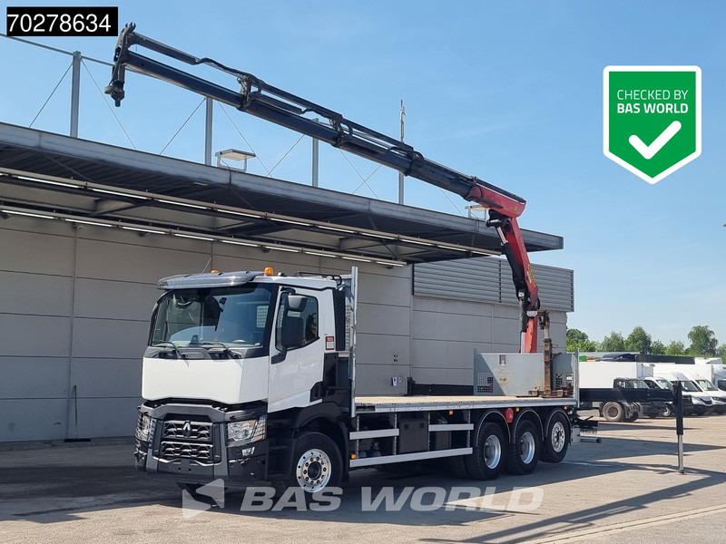 Renault C 480 8X4 Palfinger 24.001 SLD5 Kran Crane Lift-Lenkachse Euro 6 - Бордови камион, Камион с кран: снимка 1 Renault C 480 8X4 Palfinger 24.001 SLD5 Kran Crane Lift-Lenkachse Euro 6 - Бордови камион, Камион с кран: снимка 1