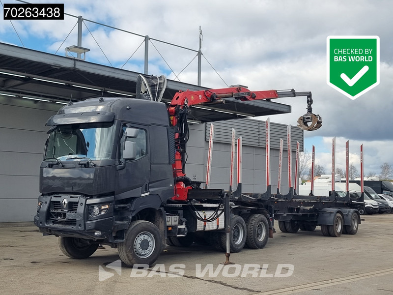 Renault K 520 6X6 Holz Kran Palfinger Q180Z96 6x6 Big-Axle Steelsuspension - Камион за дърва, Камион с кран: снимка 1 Renault K 520 6X6 Holz Kran Palfinger Q180Z96 6x6 Big-Axle Steelsuspension - Камион за дърва, Камион с кран: снимка 1