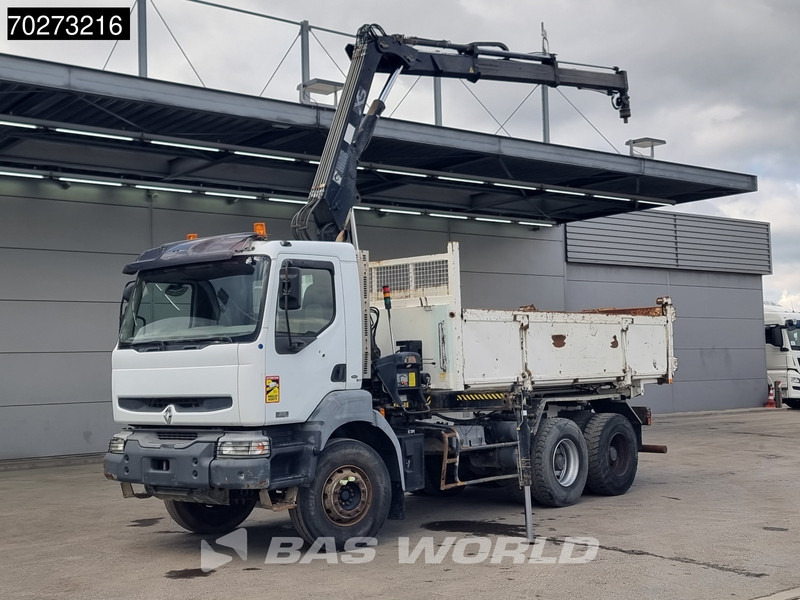 Renault Kerax 360 6X4 Hiab 144 B-2 Hiduo Kran Manual Big-Axle Steelsuspension Euro 3 - Самосвал камион, Камион с кран: снимка 1 Renault Kerax 360 6X4 Hiab 144 B-2 Hiduo Kran Manual Big-Axle Steelsuspension Euro 3 - Самосвал камион, Камион с кран: снимка 1