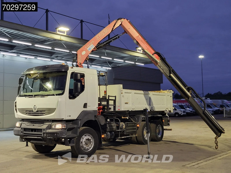 Renault Kerax 370 Kerax 6X4 Fassi F150AXS.22 Crane 10m3 2-side tipper Big-Axle Steelsuspension Manual - Самосвал камион, Камион с кран: снимка 5 Renault Kerax 370 Kerax 6X4 Fassi F150AXS.22 Crane 10m3 2-side tipper Big-Axle Steelsuspension Manual - Самосвал камион, Камион с кран: снимка 5