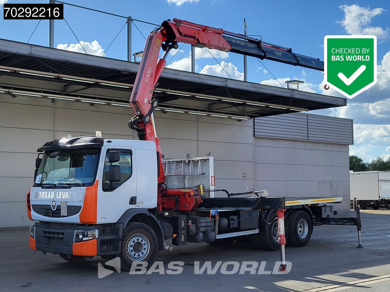 Renault Premium 370 6X2 Fassi F330B.23 Kran Crane Manual Big-Axle Lift-Axle Euro 4 - Бордови камион, Камион с кран: снимка 1 Renault Premium 370 6X2 Fassi F330B.23 Kran Crane Manual Big-Axle Lift-Axle Euro 4 - Бордови камион, Камион с кран: снимка 1
