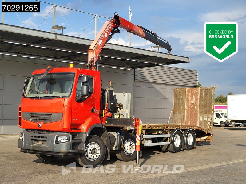 Renault Premium 380 8X4 Fassi F165A.2.22 Crane Kran Hydraulic Ramp Lift-Axle Euro 5 - Бордови камион, Камион с кран: снимка 1 Renault Premium 380 8X4 Fassi F165A.2.22 Crane Kran Hydraulic Ramp Lift-Axle Euro 5 - Бордови камион, Камион с кран: снимка 1
