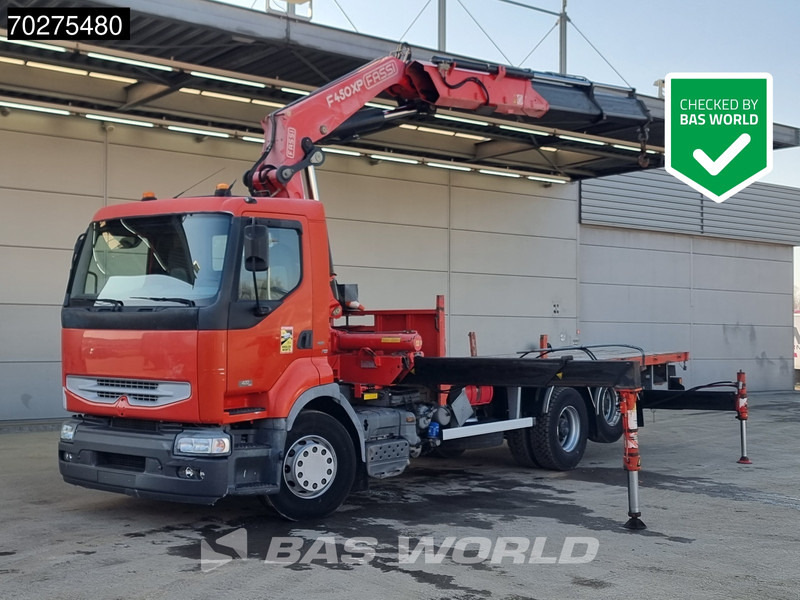 Renault Premium 420 6X2 Fassi F450AXP.22 Kran Crane Lift-axle Manual Euro 3 - Бордови камион, Камион с кран: снимка 1 Renault Premium 420 6X2 Fassi F450AXP.22 Kran Crane Lift-axle Manual Euro 3 - Бордови камион, Камион с кран: снимка 1