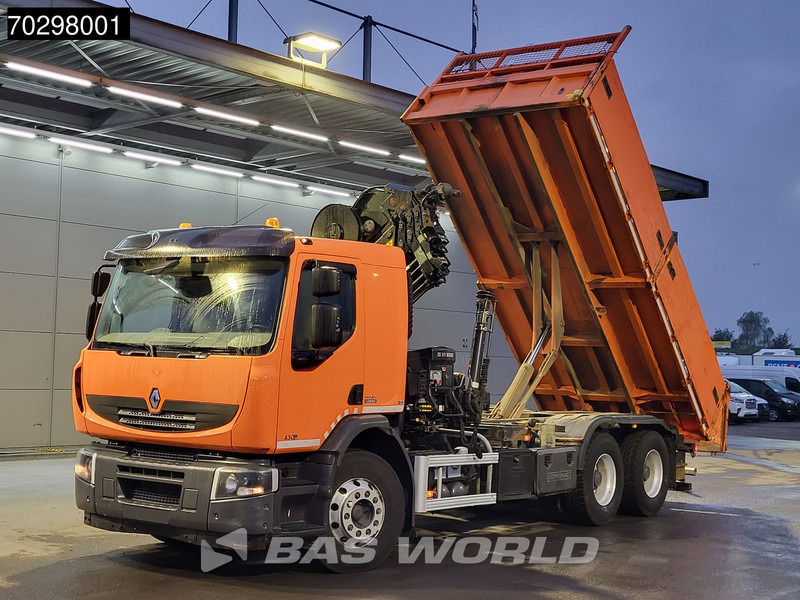 Renault Premium 430 Lander 6X4 HIAB 211 EP-4 Crane Tipper Big-Axle Automatic Euro 5 - Самосвал камион, Камион с кран: снимка 2 Renault Premium 430 Lander 6X4 HIAB 211 EP-4 Crane Tipper Big-Axle Automatic Euro 5 - Самосвал камион, Камион с кран: снимка 2