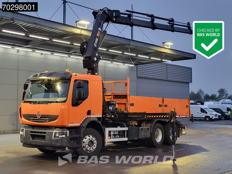 Renault Premium 430 Lander 6X4 HIAB 211 EP-4 Crane Tipper Big-Axle Automatic Euro 5 - Самосвал камион, Камион с кран: снимка 1 Renault Premium 430 Lander 6X4 HIAB 211 EP-4 Crane Tipper Big-Axle Automatic Euro 5 - Самосвал камион, Камион с кран: снимка 1