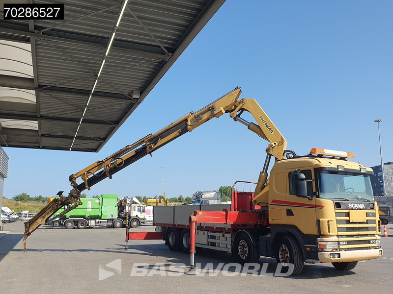 Scania 124G 470 8X4 Palfinger PK45000 C4 Crane Kran Fly-Jib Manual Steering Axle Euro 3 - Бордови камион, Камион с кран: снимка 3 Scania 124G 470 8X4 Palfinger PK45000 C4 Crane Kran Fly-Jib Manual Steering Axle Euro 3 - Бордови камион, Камион с кран: снимка 3