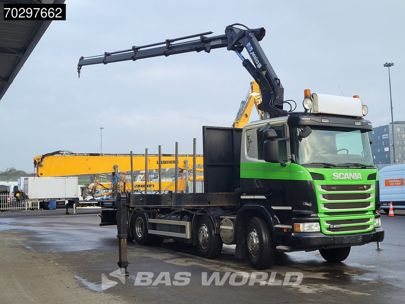 Scania G400 G 8X2 MKG HLK 231 HPA4 Crane Retarder Lift+Steering-Axle Euro 5 - Бордови камион, Камион с кран: снимка 3 Scania G400 G 8X2 MKG HLK 231 HPA4 Crane Retarder Lift+Steering-Axle Euro 5 - Бордови камион, Камион с кран: снимка 3