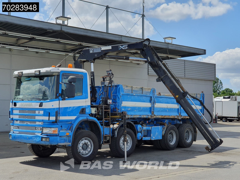 Scania G420 8X4 15m3 tipper Hiab 144 Crane Steelsuspension Manual Big-Axle Euro 3 - Самосвал камион, Камион с кран: снимка 5 Scania G420 8X4 15m3 tipper Hiab 144 Crane Steelsuspension Manual Big-Axle Euro 3 - Самосвал камион, Камион с кран: снимка 5
