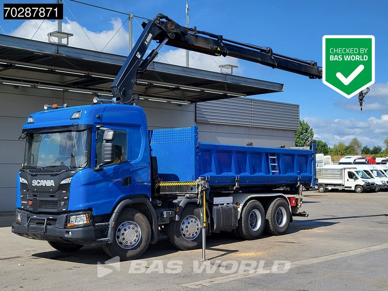 Scania G500 8X4 Hiab X-HIDUO 228 E-3 Crane Retarder Big-Axle Josset Menguy Tipper 14m3 Euro 6 - Самосвал камион, Камион с кран: снимка 1 Scania G500 8X4 Hiab X-HIDUO 228 E-3 Crane Retarder Big-Axle Josset Menguy Tipper 14m3 Euro 6 - Самосвал камион, Камион с кран: снимка 1