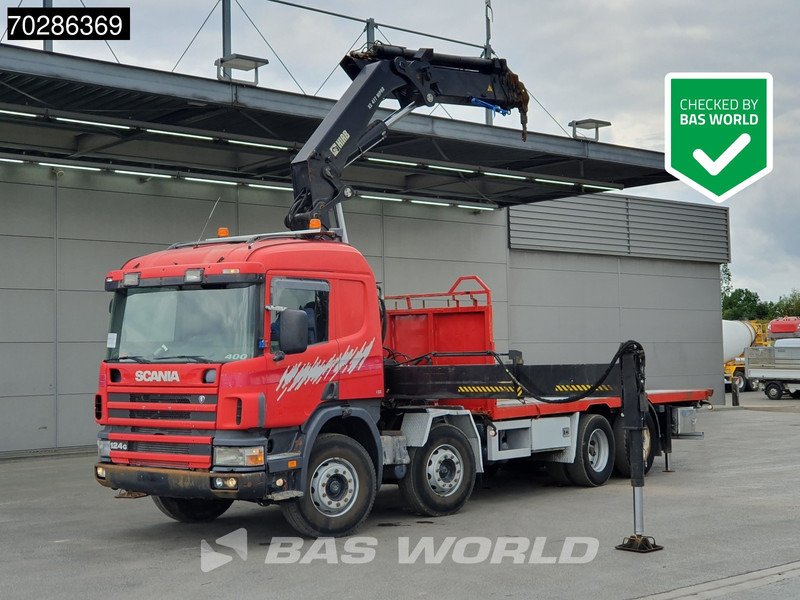 Scania P124 P 8X2 HIAB 477EP-5 HIPRO 2013 year Kran Crane Lift Axle Manual Euro 2 - Бордови камион, Камион с кран: снимка 1 Scania P124 P 8X2 HIAB 477EP-5 HIPRO 2013 year Kran Crane Lift Axle Manual Euro 2 - Бордови камион, Камион с кран: снимка 1