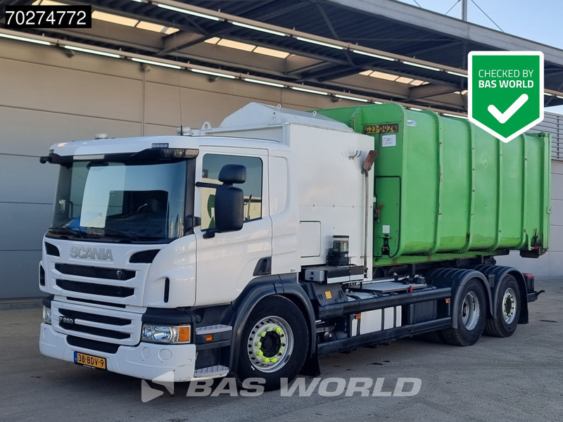 Scania P280 6X2 20m3 Zoeller Seitenlader Translift Lift+steering Axle Retarder Euro 6 - Мултилифт с кука камион: снимка 1 Scania P280 6X2 20m3 Zoeller Seitenlader Translift Lift+steering Axle Retarder Euro 6 - Мултилифт с кука камион: снимка 1