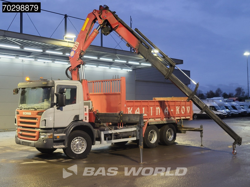 Scania P340 6X4 HMF 4220 K6 Crane Winch Tipper Full Steel Manual Gearbox - Самосвал камион, Камион с кран: снимка 3 Scania P340 6X4 HMF 4220 K6 Crane Winch Tipper Full Steel Manual Gearbox - Самосвал камион, Камион с кран: снимка 3