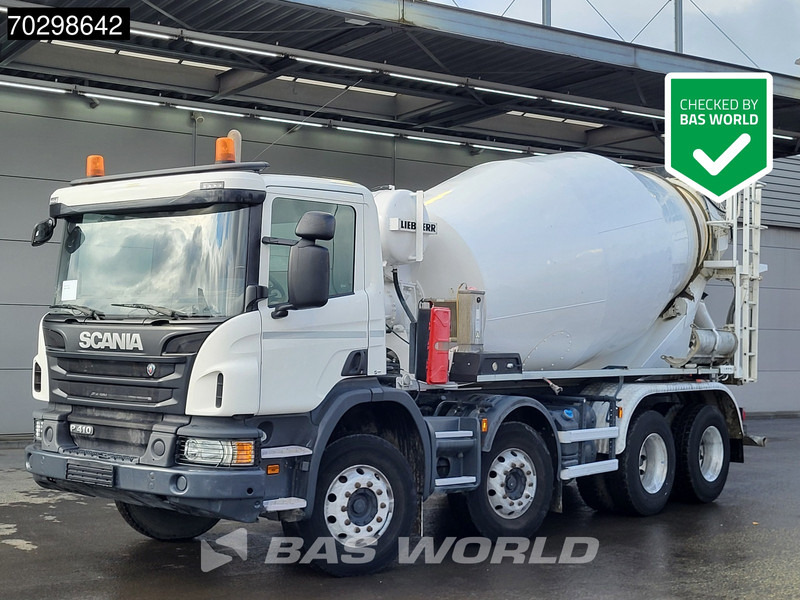 Scania P410 8X4 9m3 Liebherr mixer Automatic Steelsuspension Euro 6 - Бетоновоз: снимка 1 Scania P410 8X4 9m3 Liebherr mixer Automatic Steelsuspension Euro 6 - Бетоновоз: снимка 1