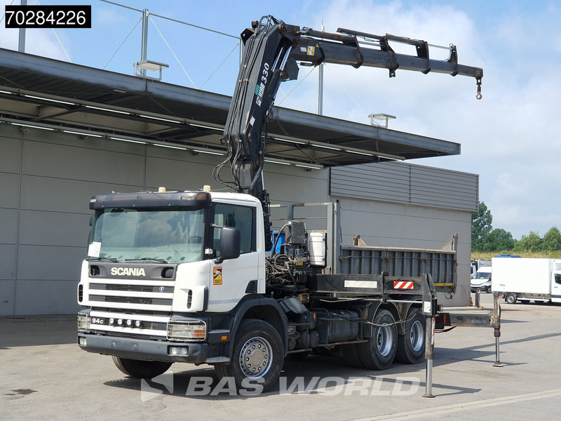 Scania P94 6X4 Hiab 330-4 Kran Crane 9m3 tipper Manual Steelsuspension Euro 3 - Самосвал камион, Камион с кран: снимка 1 Scania P94 6X4 Hiab 330-4 Kran Crane 9m3 tipper Manual Steelsuspension Euro 3 - Самосвал камион, Камион с кран: снимка 1