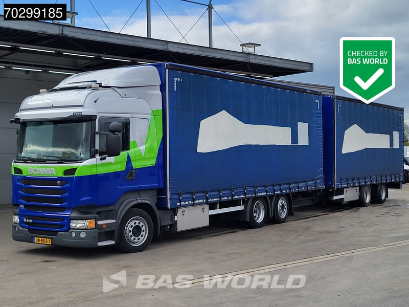 Scania R410 R 6X2 NL-Truck Standairco Lift+Steering-Axle Automatic Euro 6 - Камион с брезент: снимка 1 Scania R410 R 6X2 NL-Truck Standairco Lift+Steering-Axle Automatic Euro 6 - Камион с брезент: снимка 1